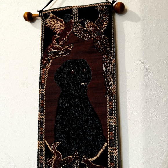 Vintage Labrador Retriever Dog Tapestry Scroll Wall Decor - Picture 2 of 4